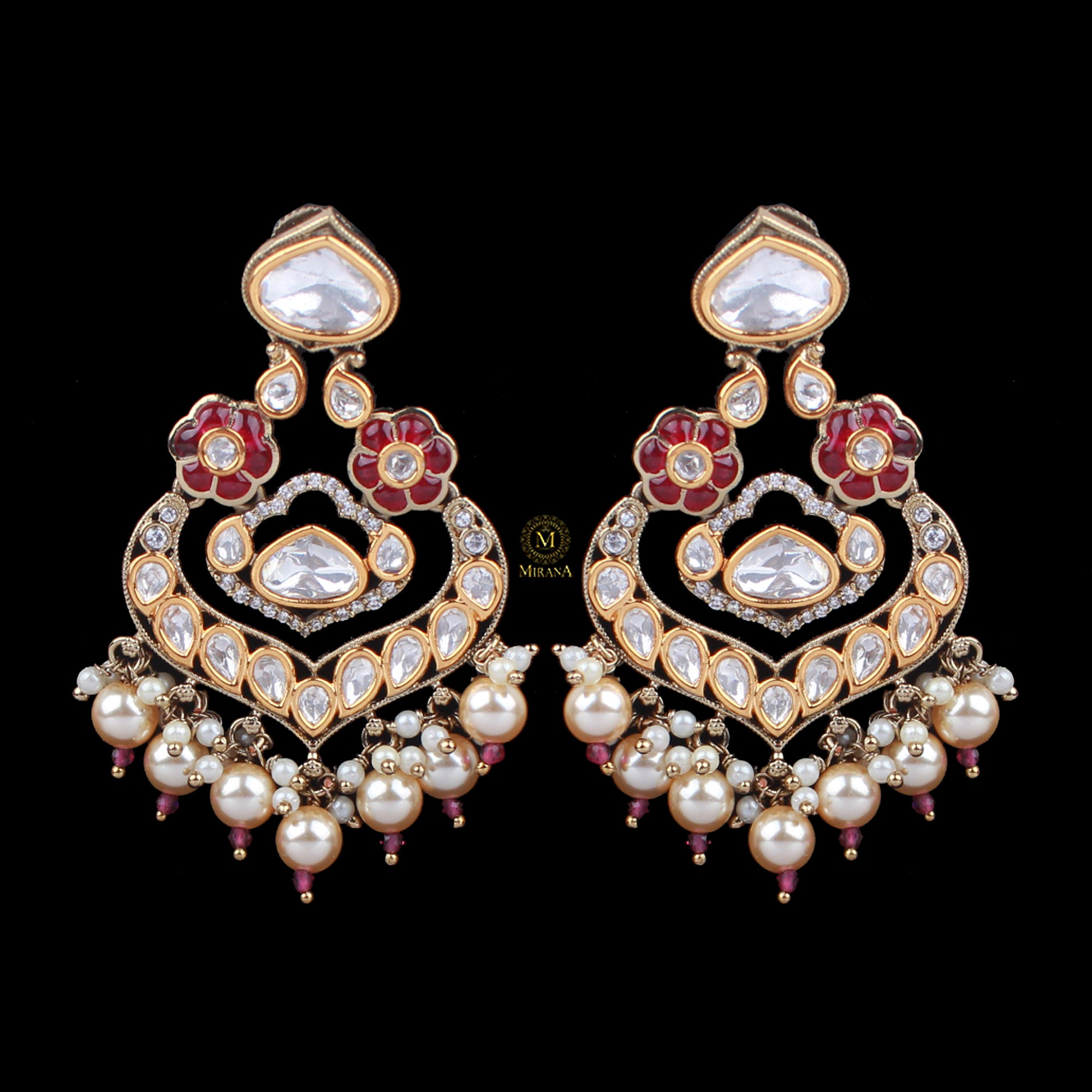 Arshi Ruby Polki Designer Chandbalis