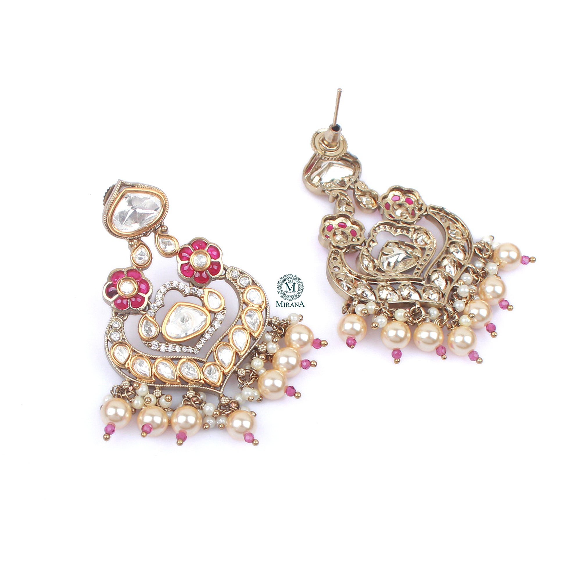 Arshi Ruby Polki Designer Chandbalis