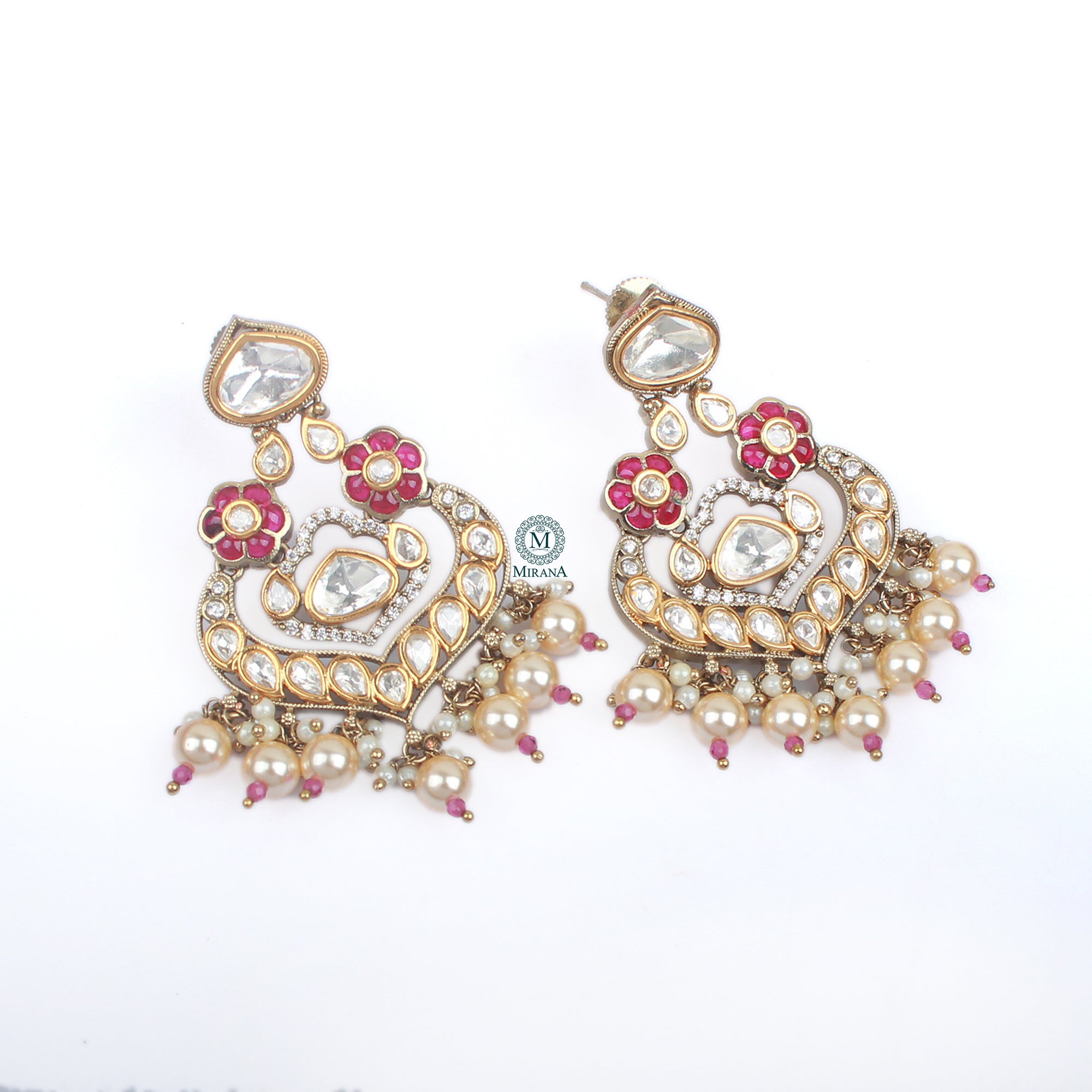 Arshi Ruby Polki Designer Chandbalis