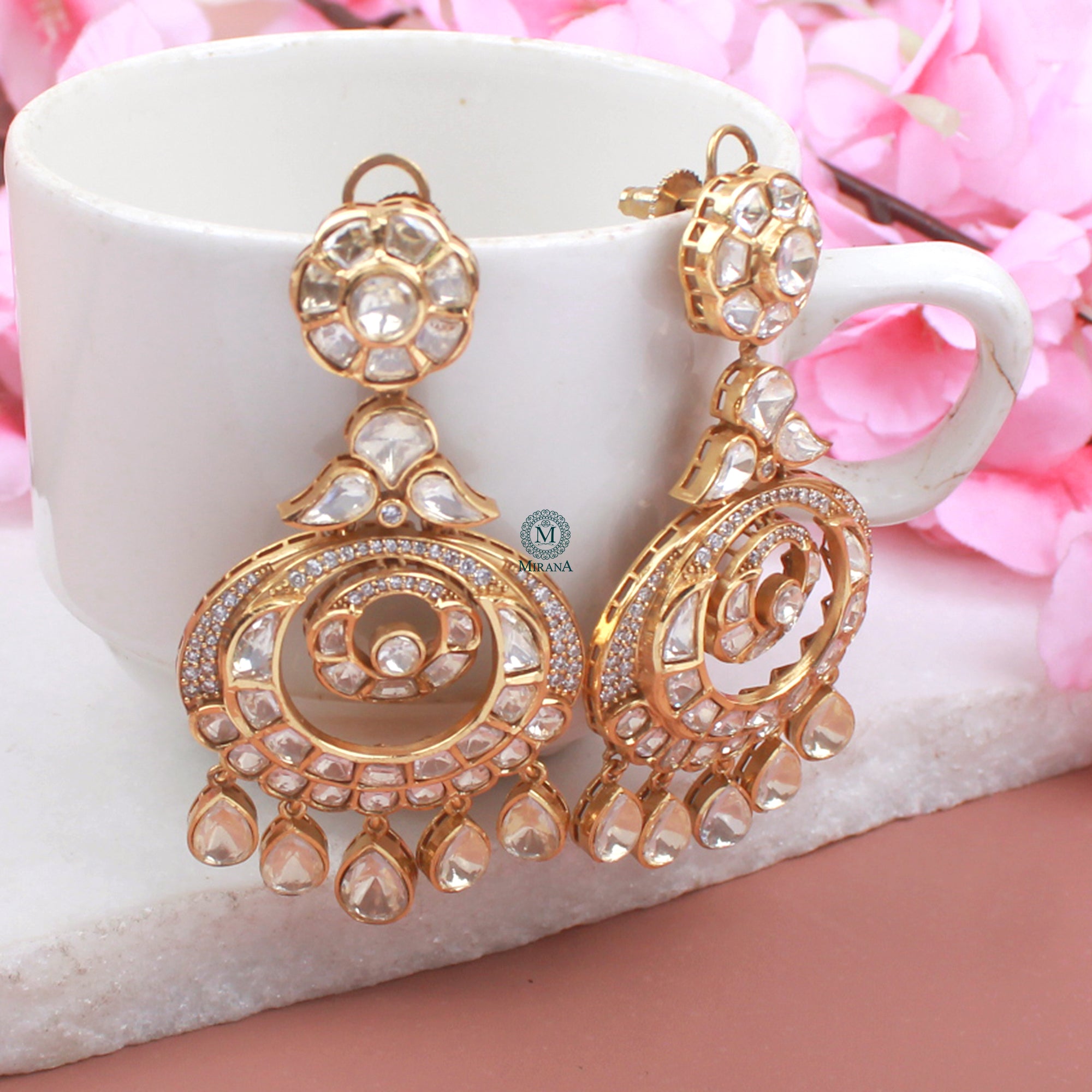 Shrika Moissanite Designer Chandbalis