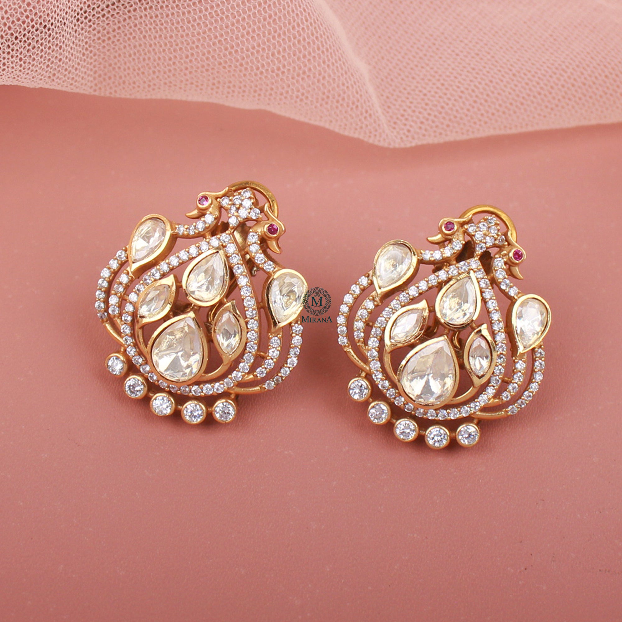 Shivi Moissanite Designer Studs