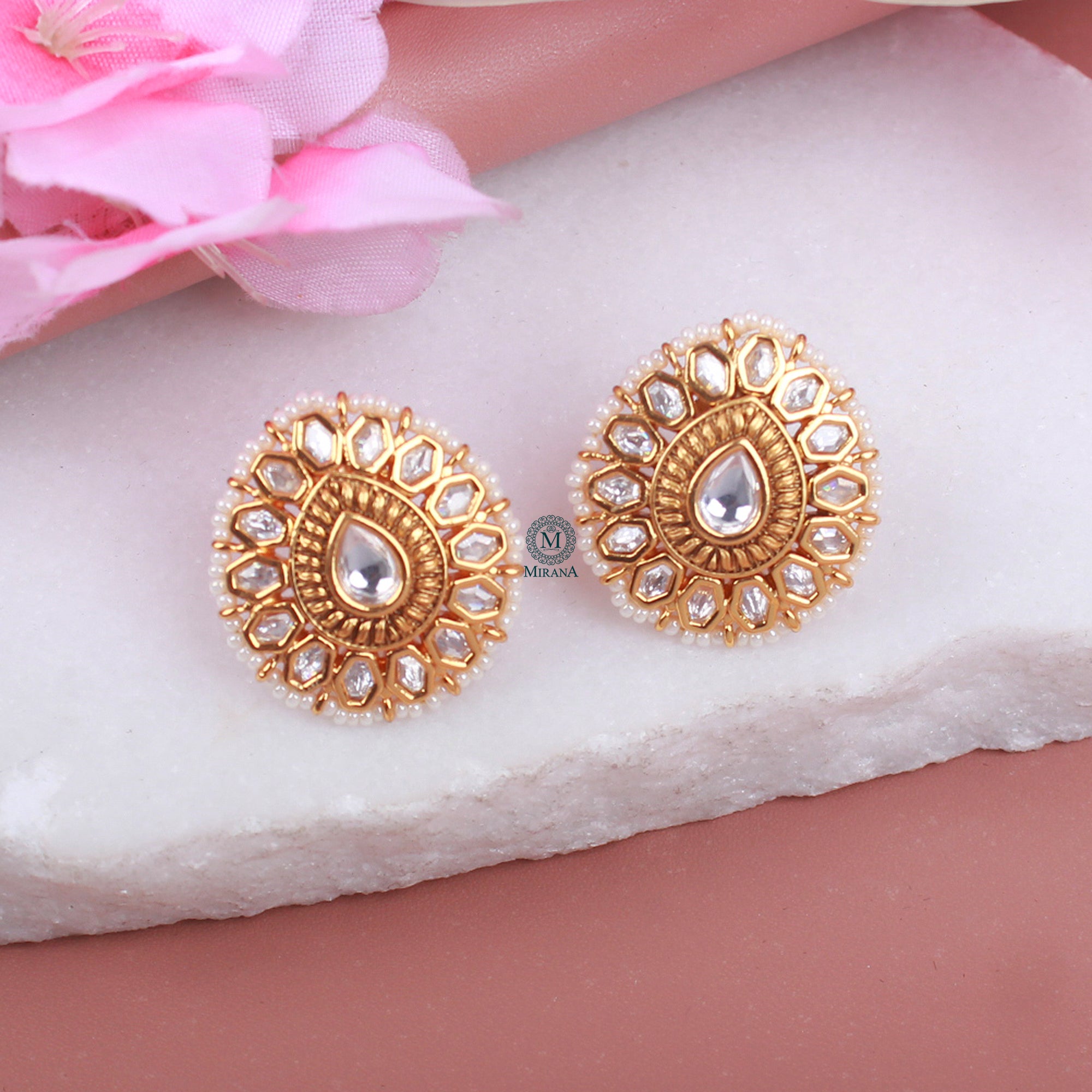 Mishti Polki Designer Studs