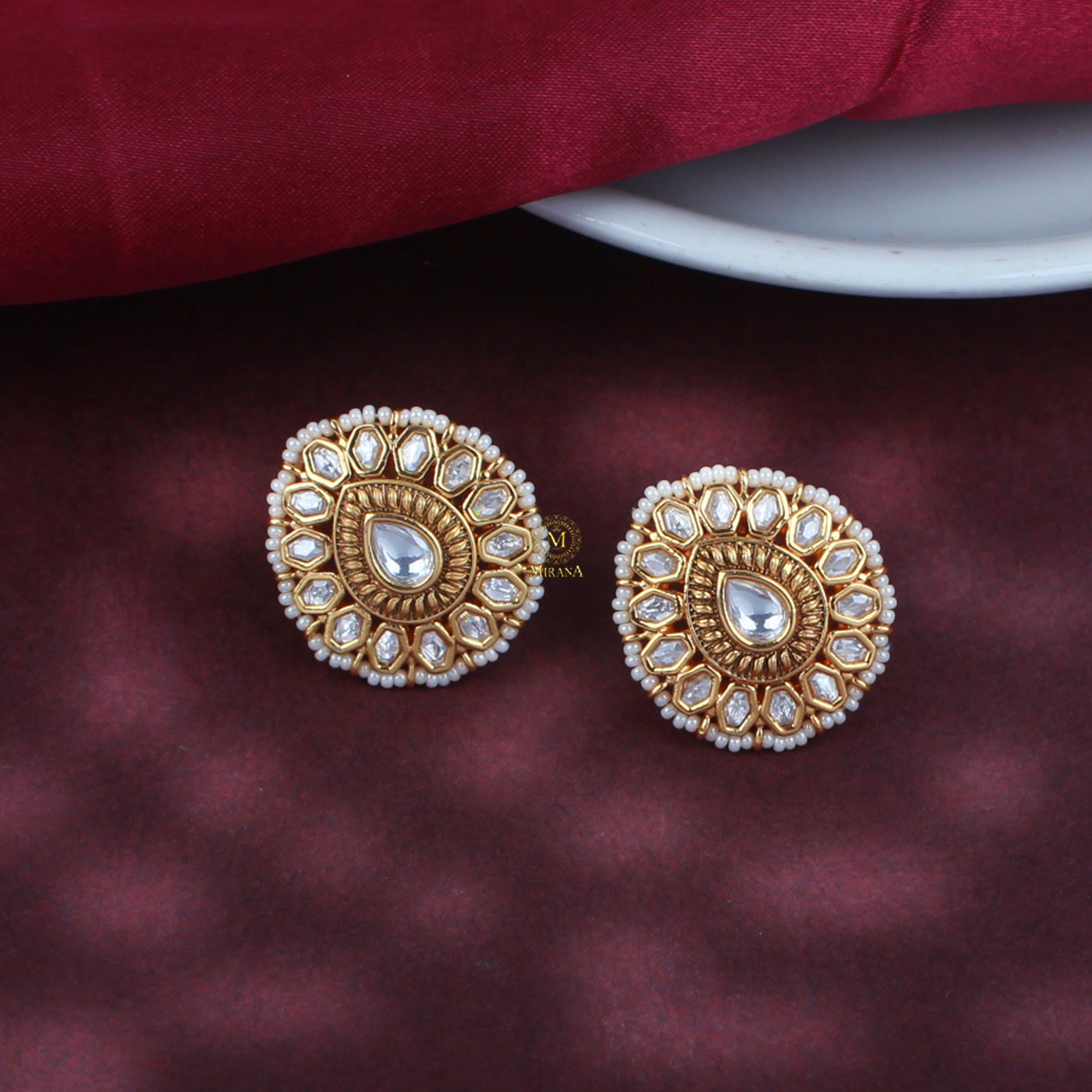 Mishti Polki Designer Studs
