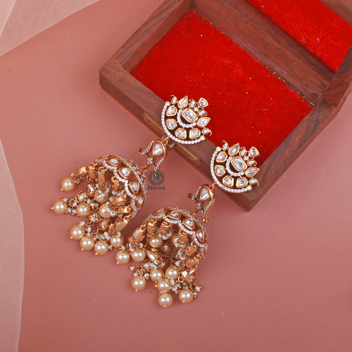 Jiya Polki Designer Jhumkas