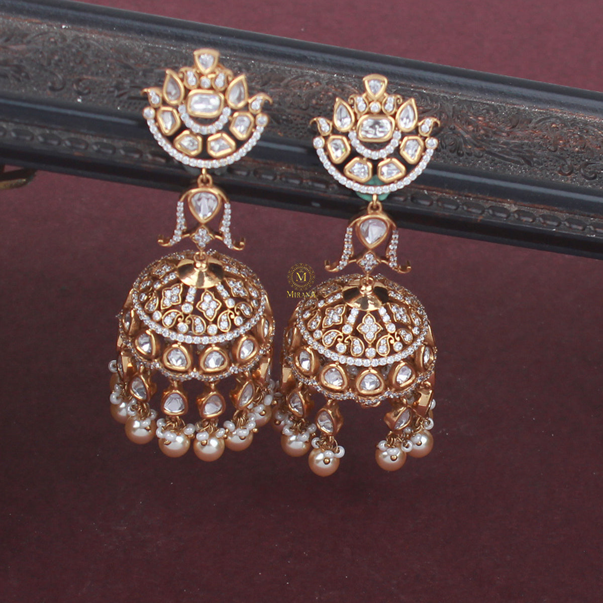Jiya Polki Designer Jhumkas