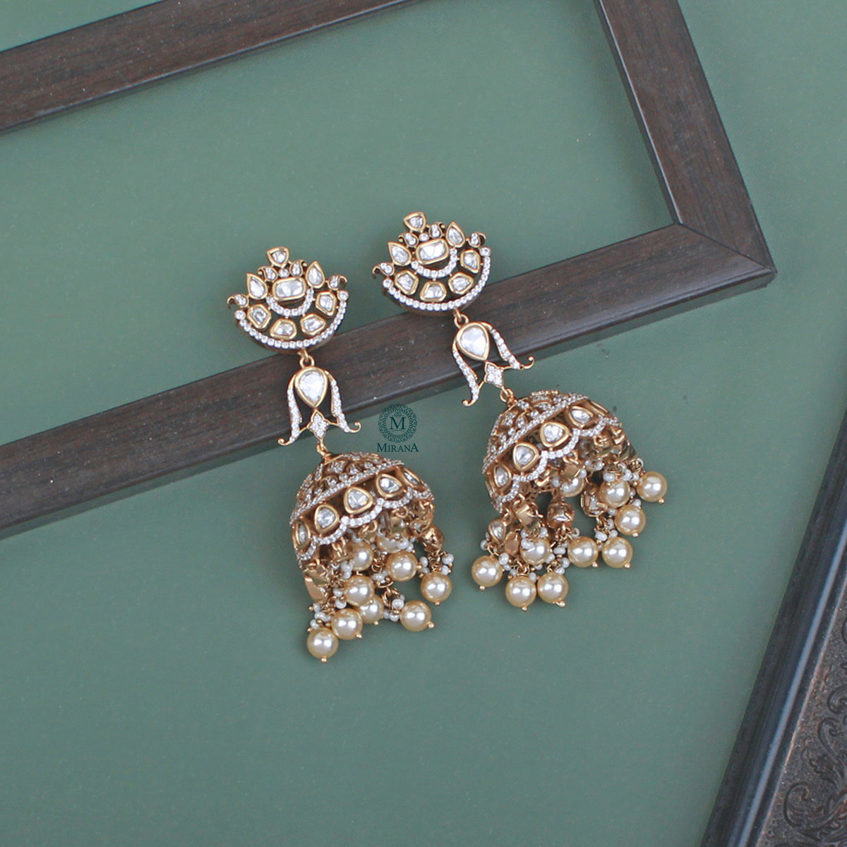 Jiya Polki Designer Jhumkas