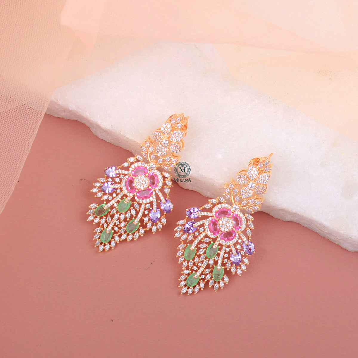 Yoshi Fusion CZ Designer Earrings