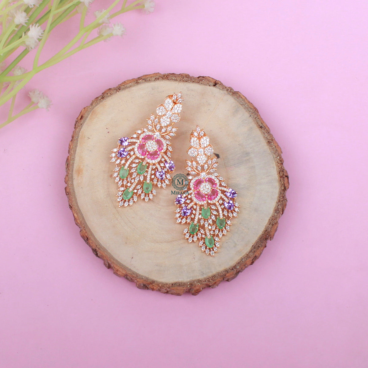 Yoshi Fusion CZ Designer Earrings