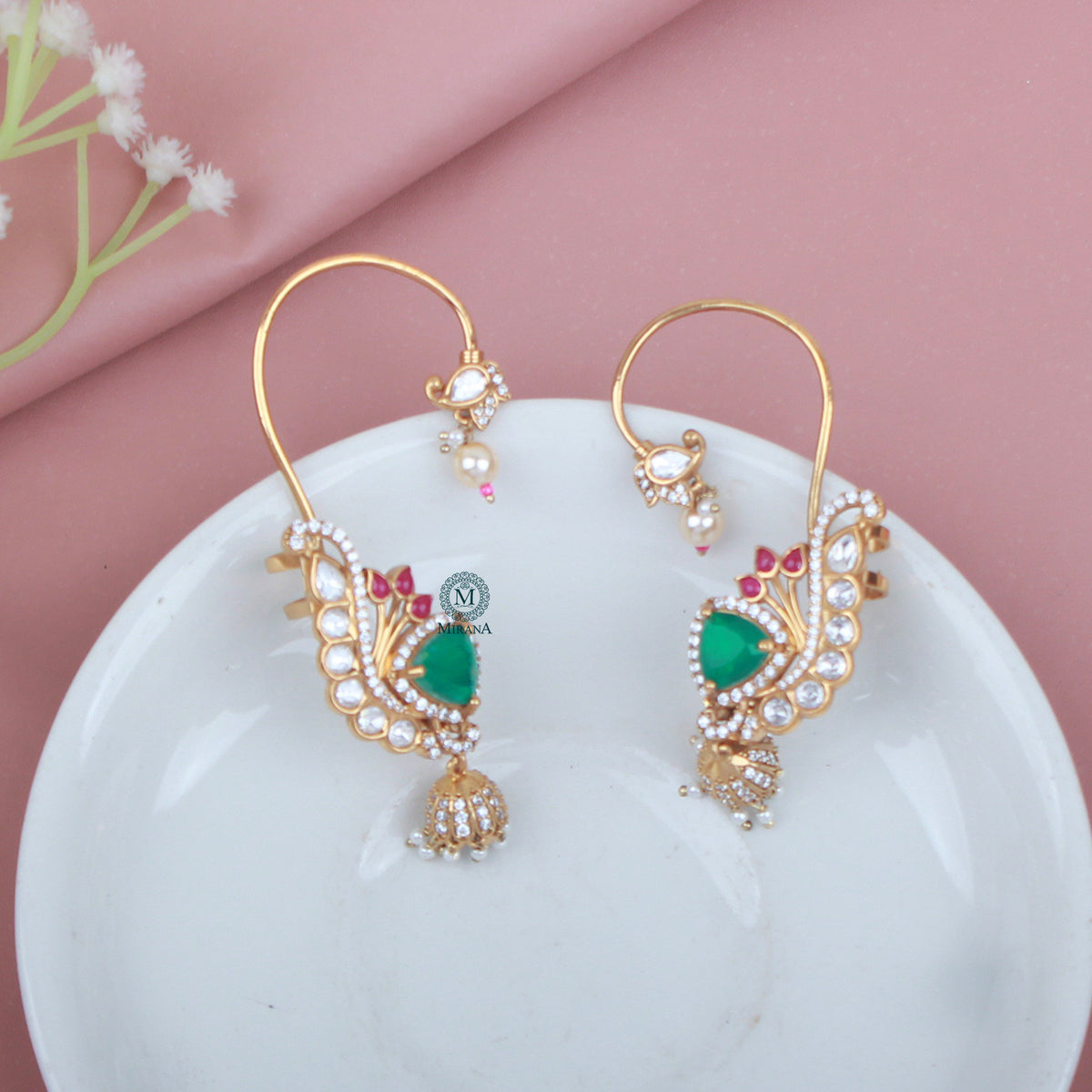 Jivisha Polki Designer Earcuffs