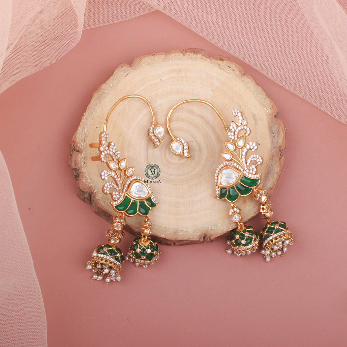 Harshika Polki Designer Earcuffs