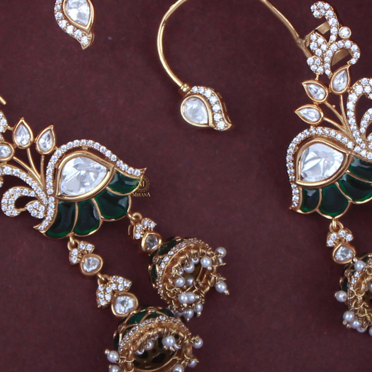 Harshika Polki Designer Earcuffs