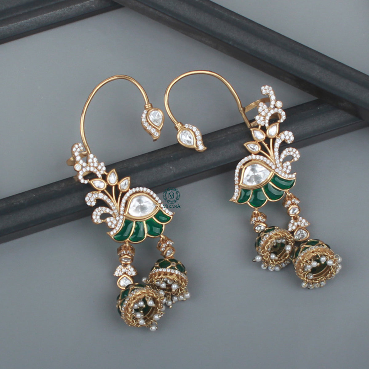 Harshika Polki Designer Earcuffs