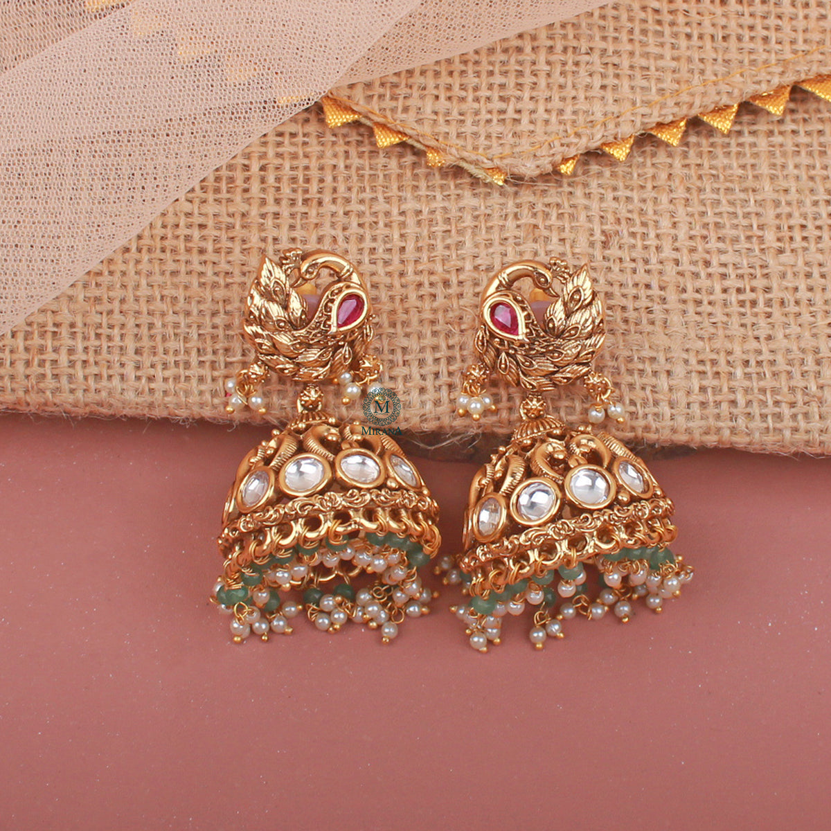 Dhaani Antique Designer Jhumkas