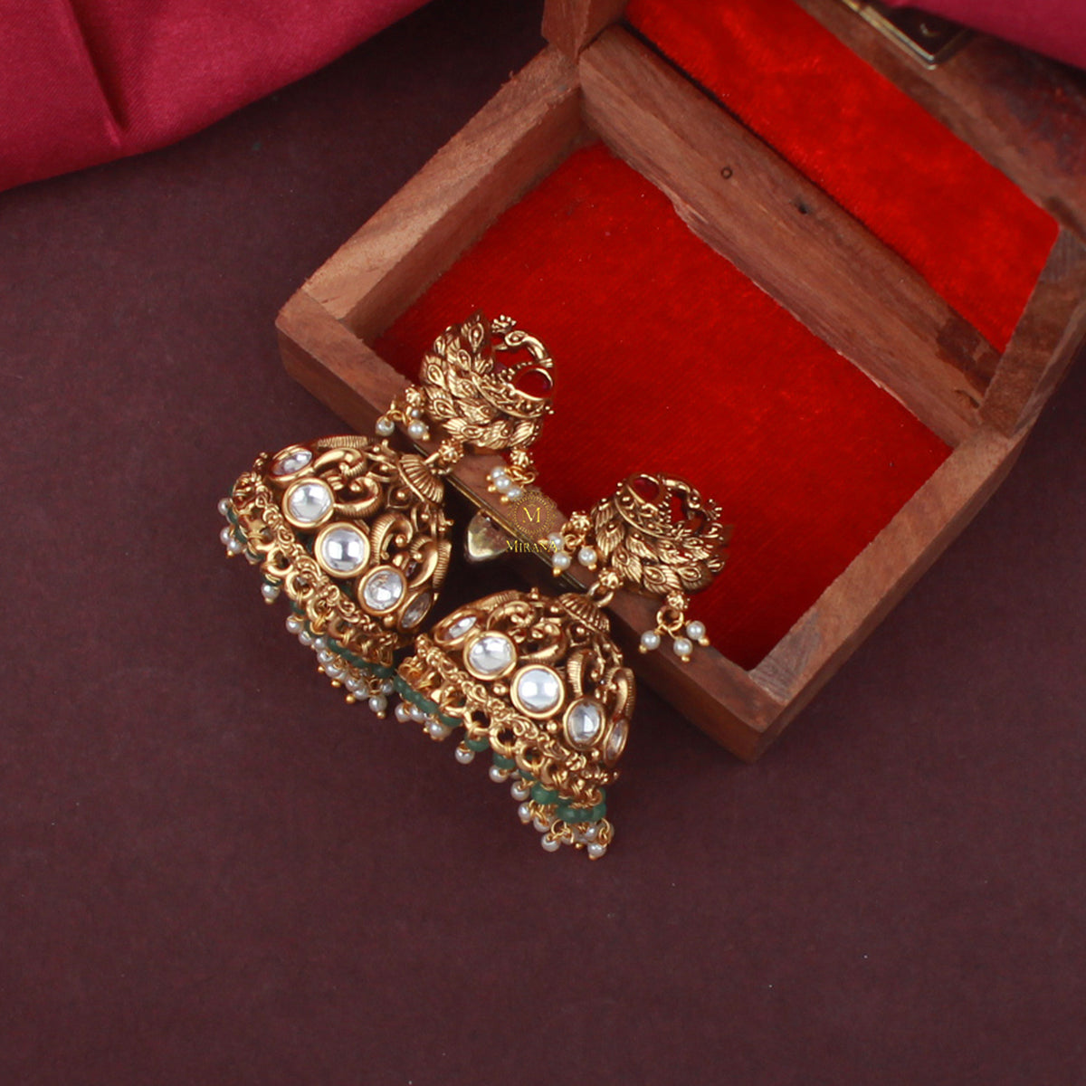 Dhaani Antique Designer Jhumkas
