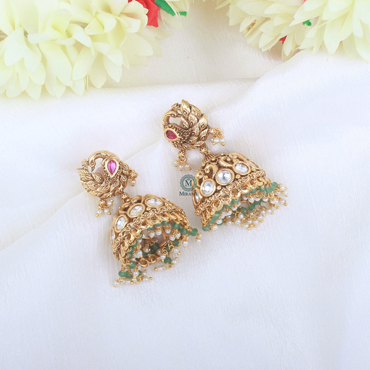 Dhaani Antique Designer Jhumkas
