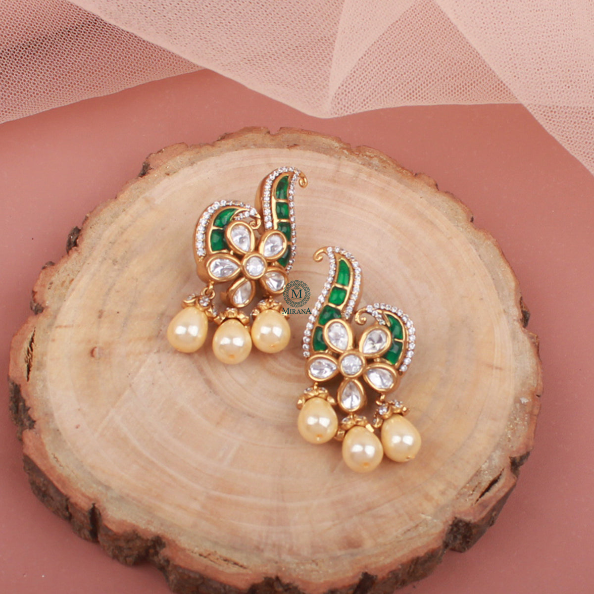 Asima Polki Designer Earrings
