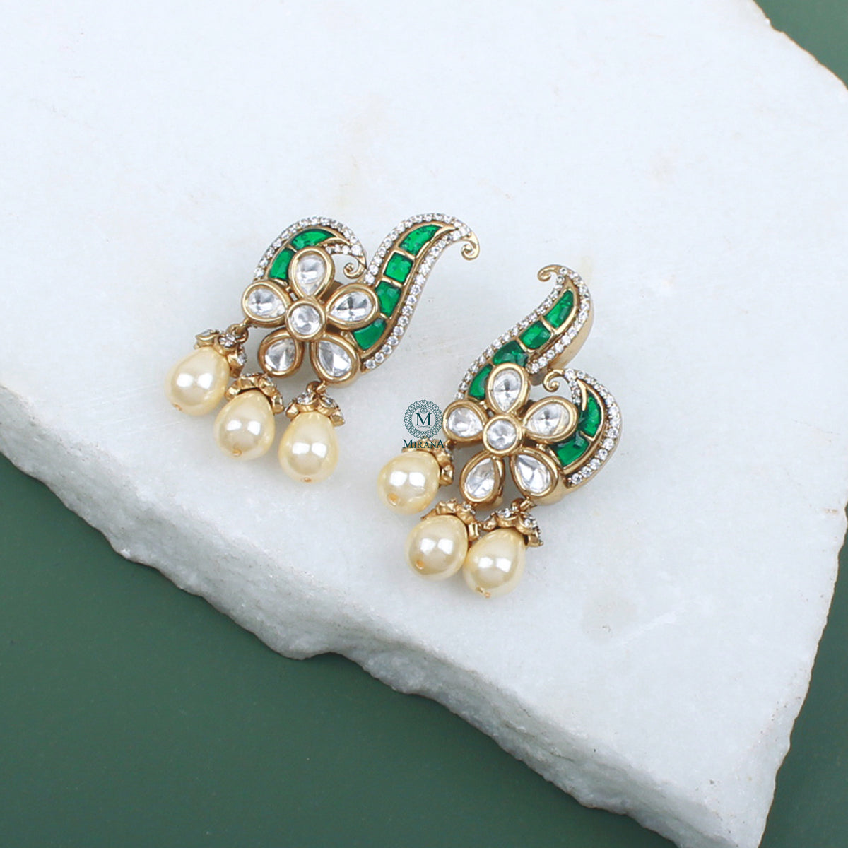 Asima Polki Designer Earrings