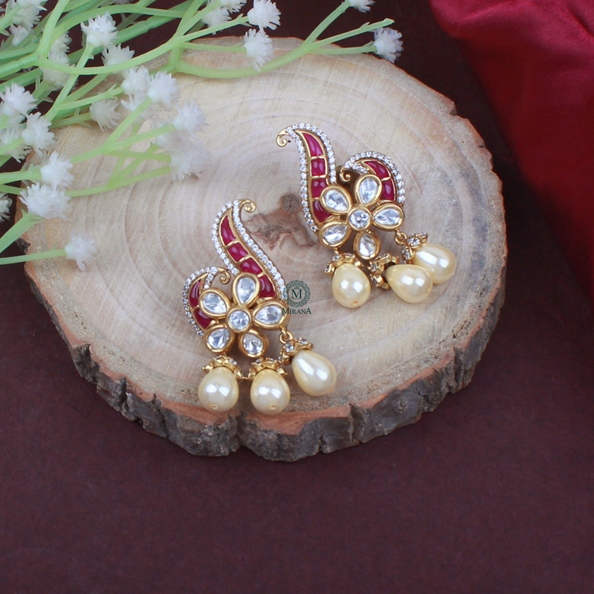 Asima Polki Designer Earrings