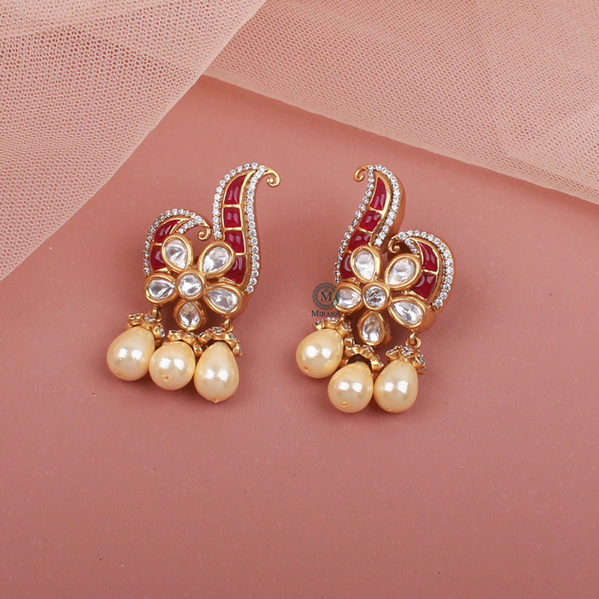 Asima Polki Designer Earrings