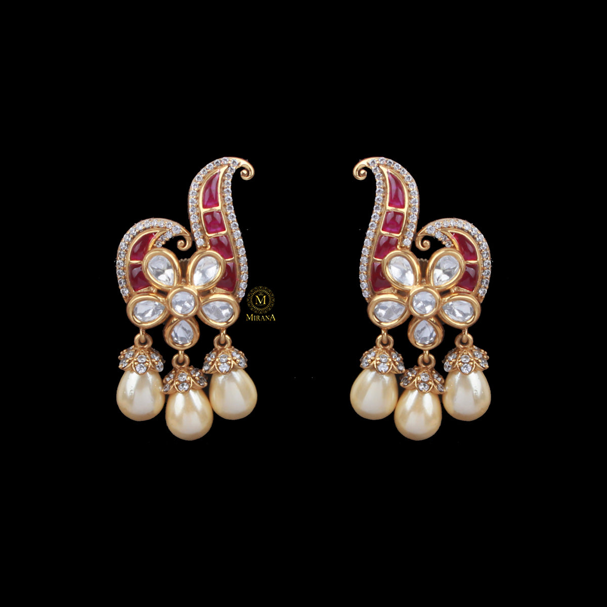 Asima Polki Designer Earrings