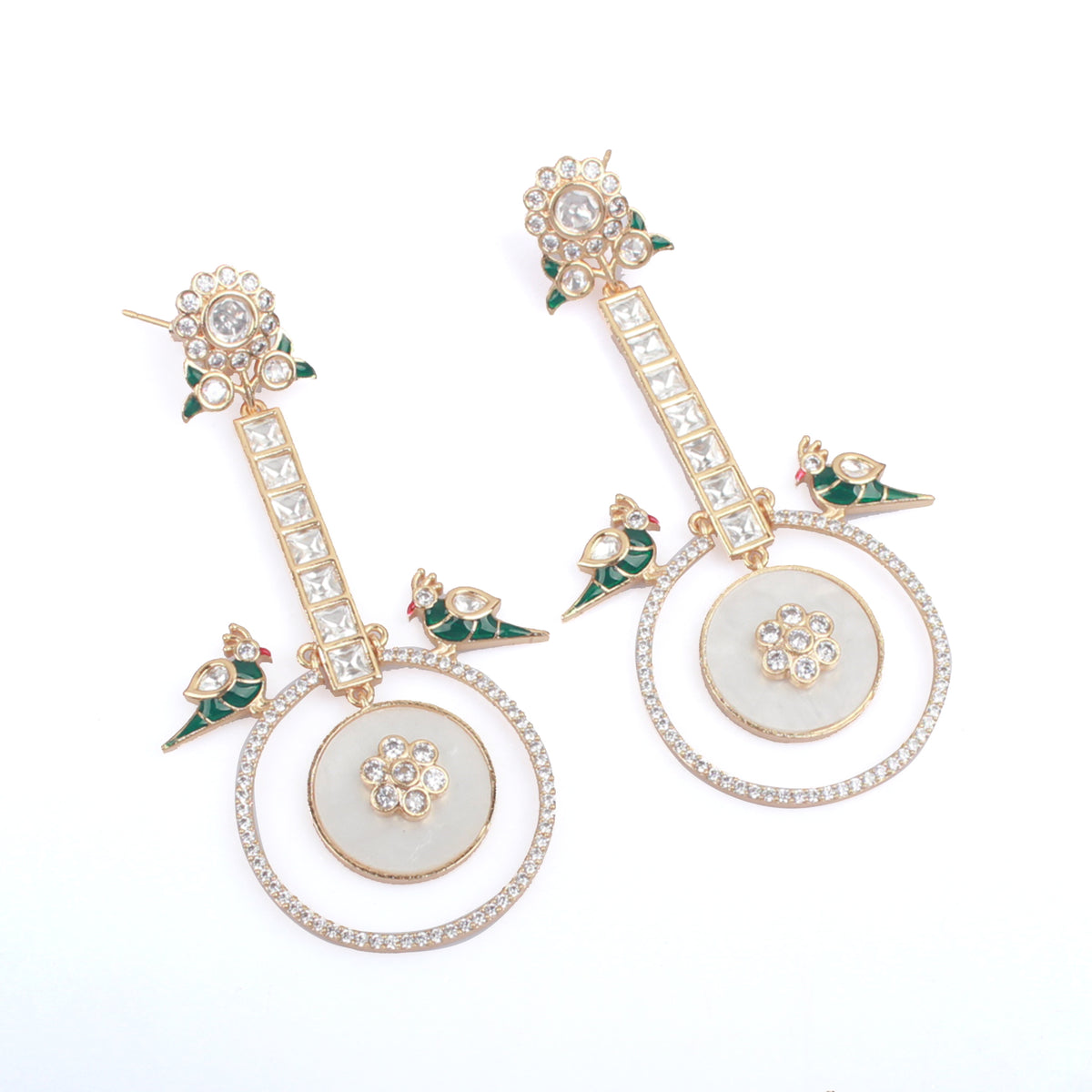 Dharya MOP Polki Earrings