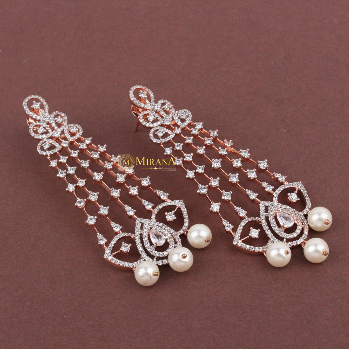 Party Look Cocktail Earrings With Pearls Drop