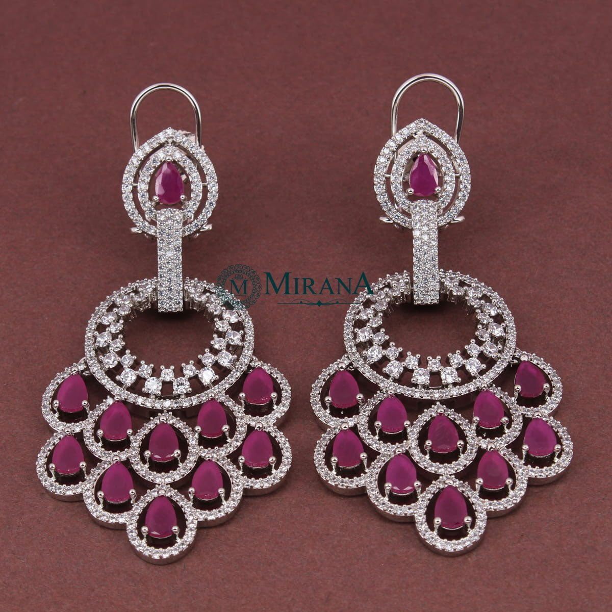 Nihara Peacock Feather Colour Earrings