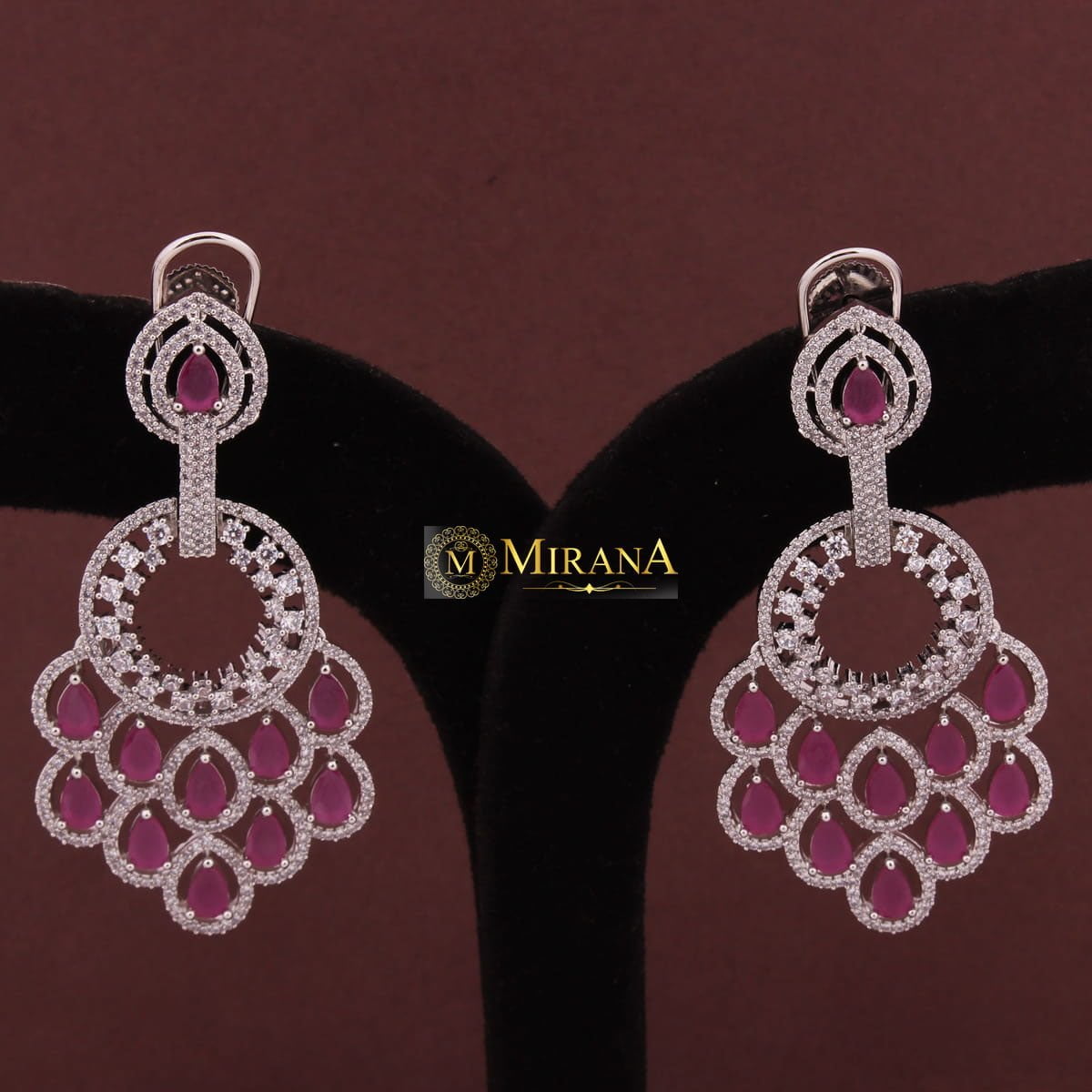 Nihara Peacock Feather Colour Earrings