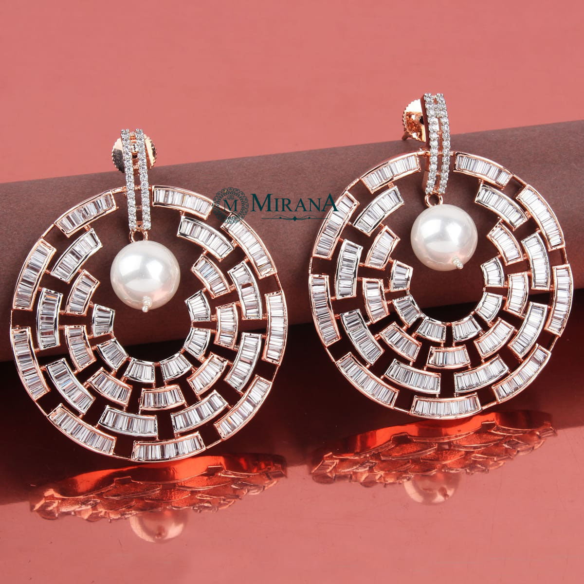 Matte Finish Pearl Earrings