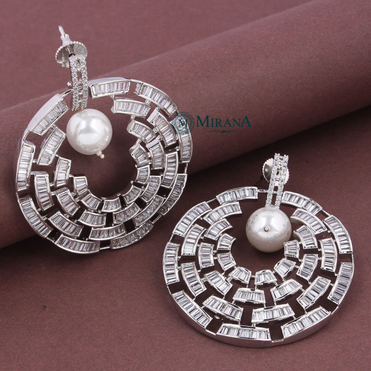 Matte Finish Pearl Earrings