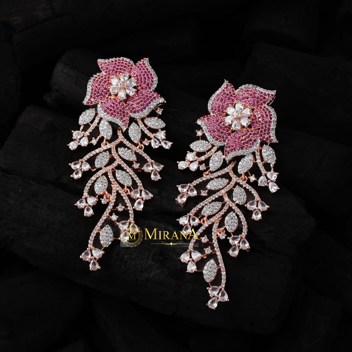 Ira Flower Colored Earrings