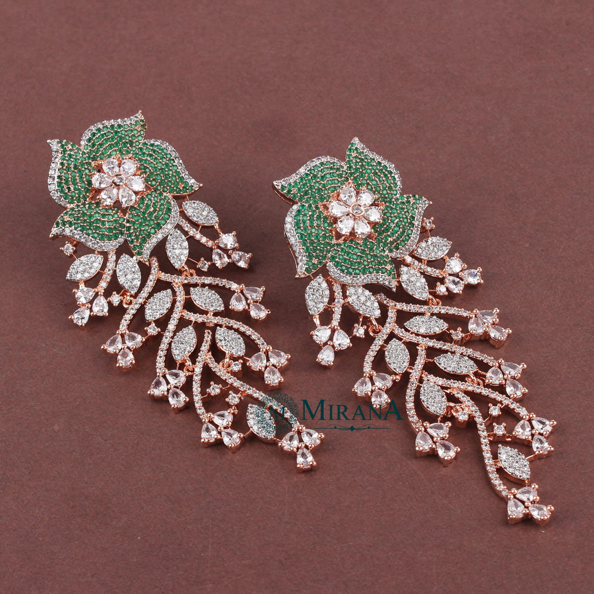 MJER21E318-3-Ira-Flower-Colored-Earrings-Rose-Gold-Green-Colored-Look-5.jpg