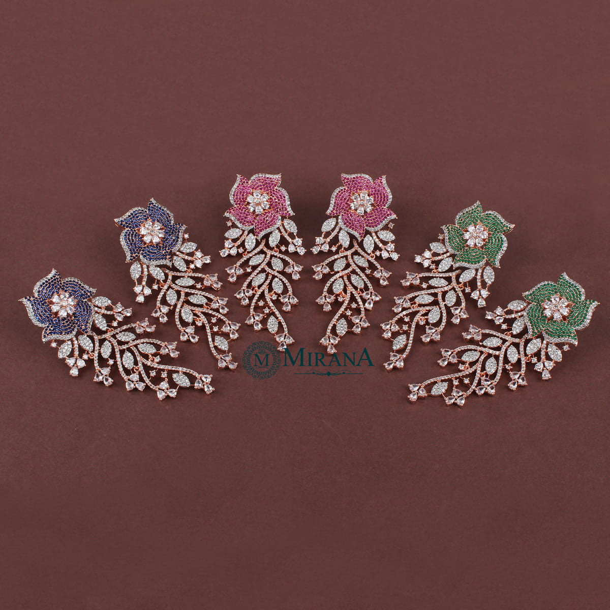 Ira Flower Colored Earrings
