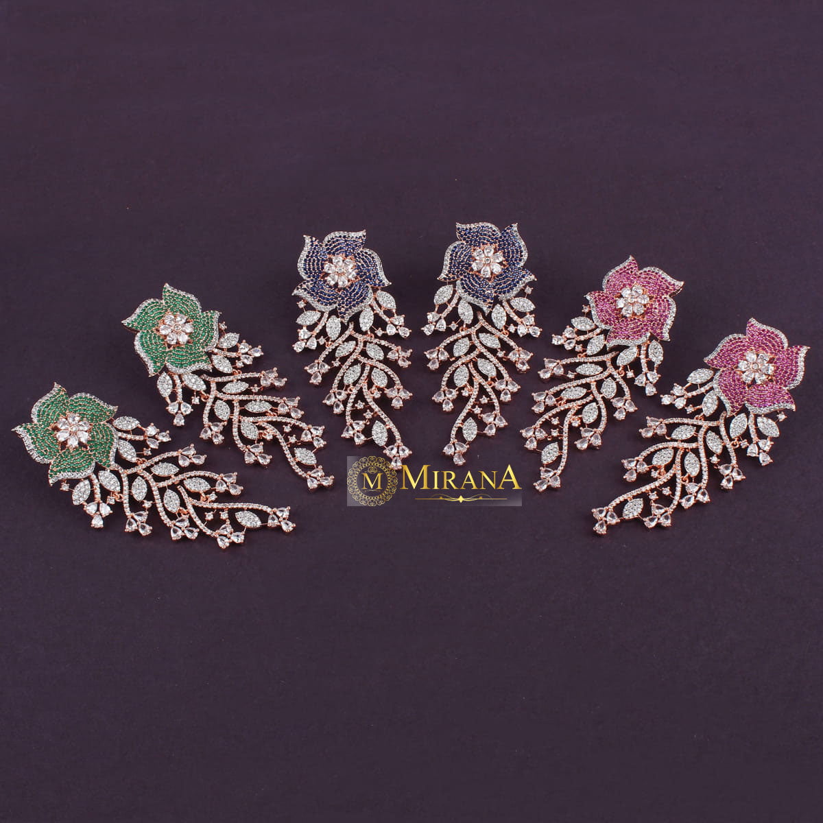 Ira Flower Colored Earrings