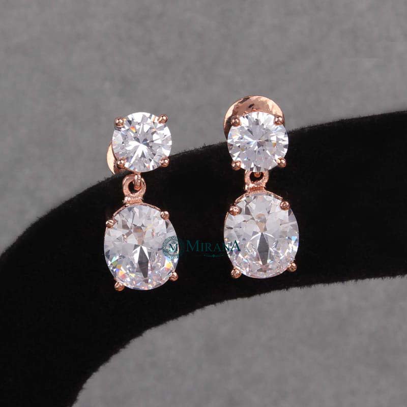 Ashlee Solitaire Look Earrings
