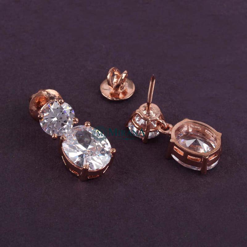 Ashlee Solitaire Look Earrings