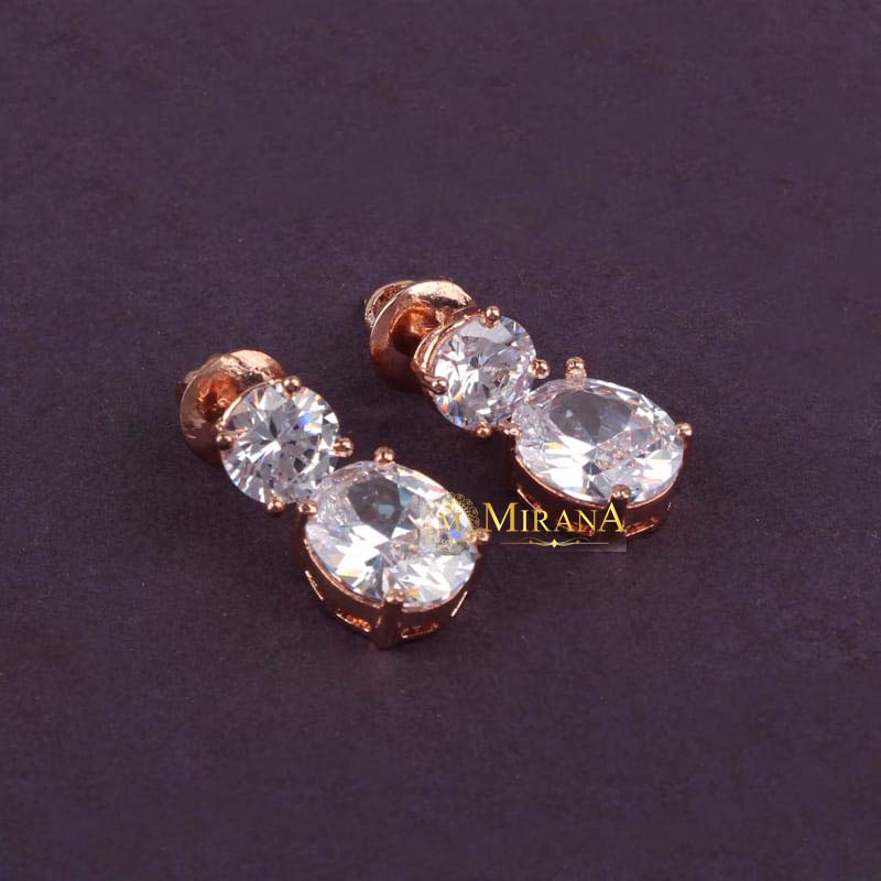 Ashlee Solitaire Look Earrings