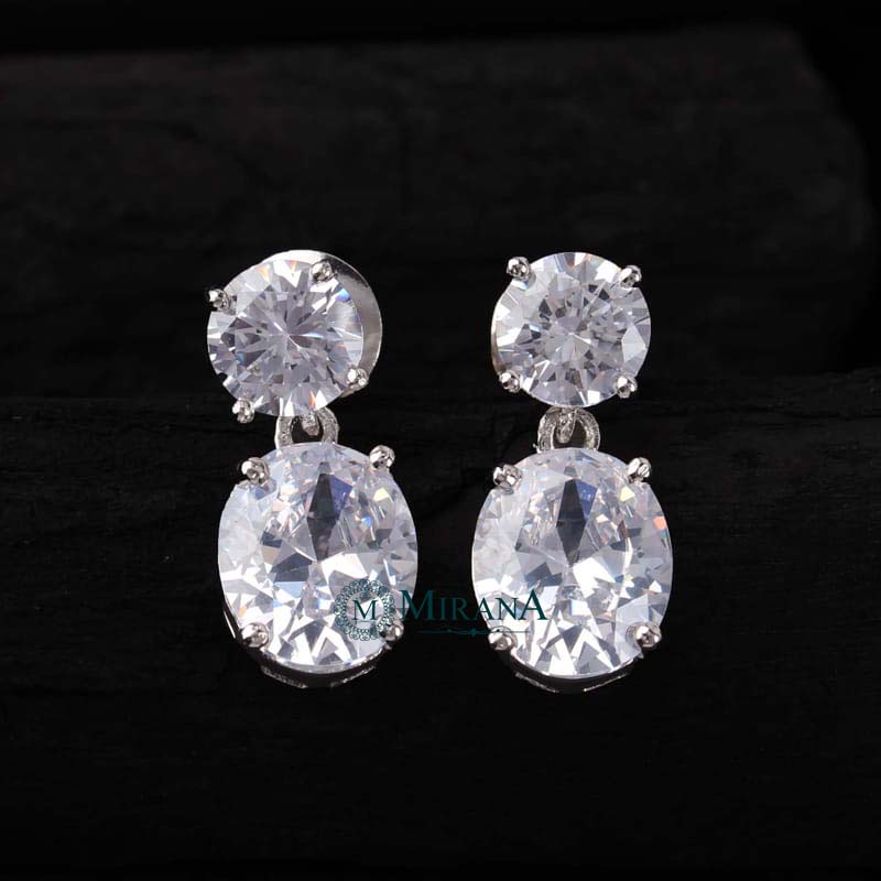 Ashlee Solitaire Look Earrings