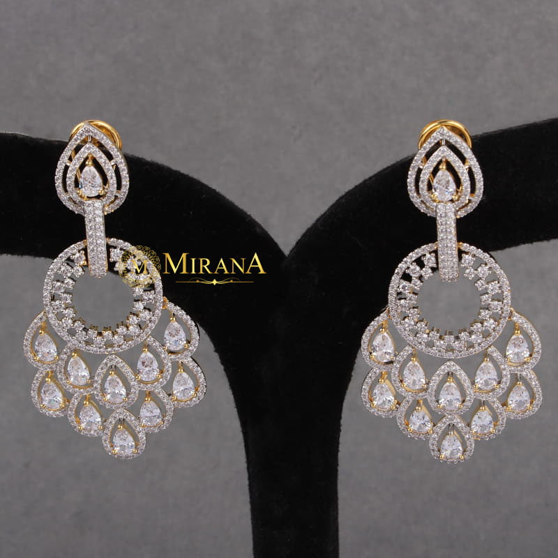 Nihara Peacock Feather Designer Earrings