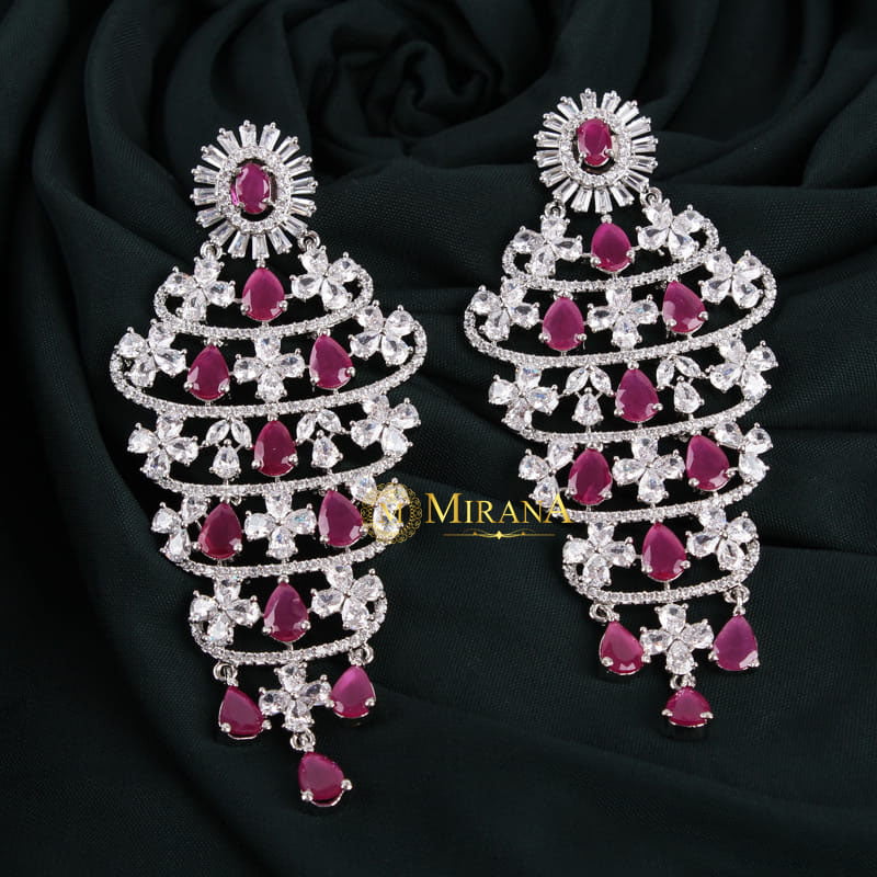 Ava Drop Petal Long Earrings