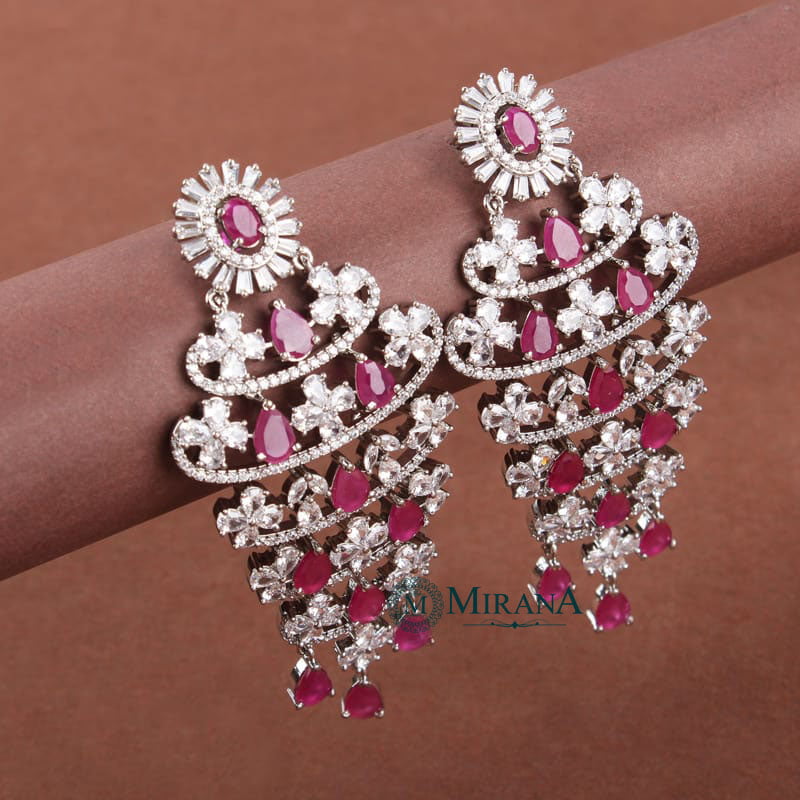 Ava Drop Petal Long Earrings