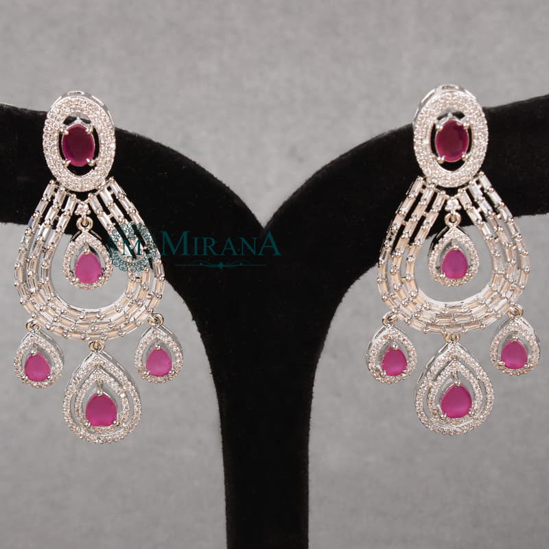 Gemma Ruby Colored Designer Earrings