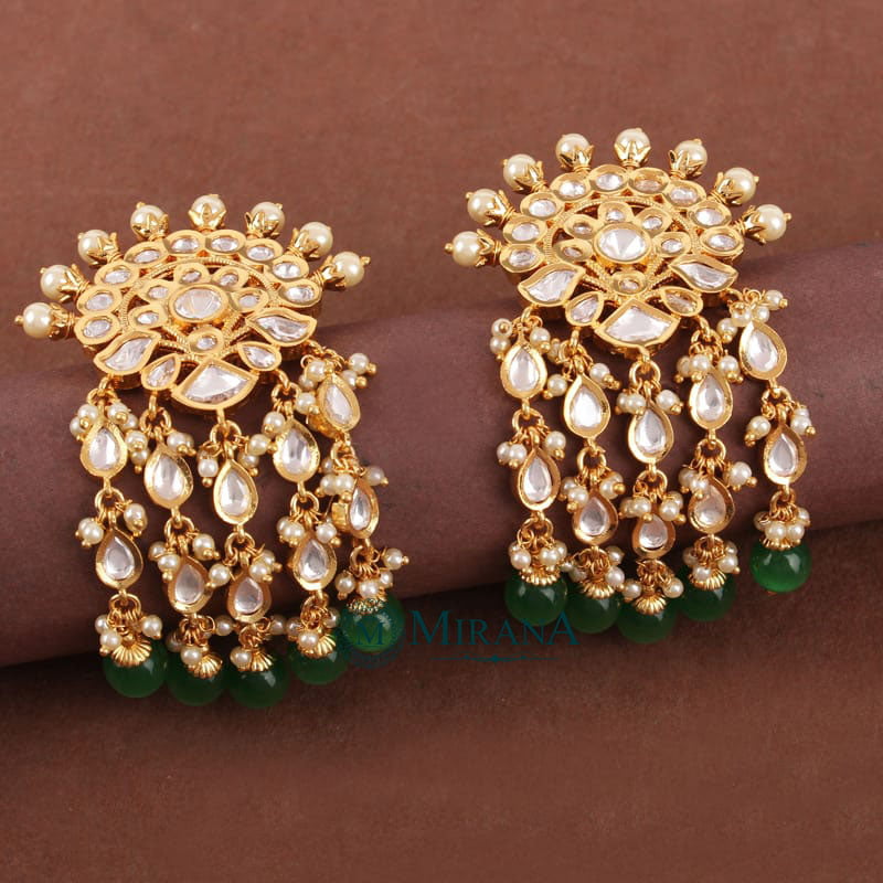 Shiwali Colored Kundan Polki Earrings