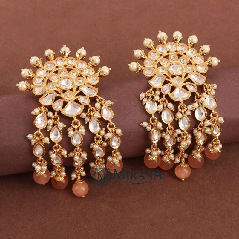 Shiwali Colored Kundan Polki Earrings