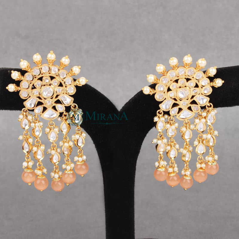 Shiwali Colored Kundan Polki Earrings