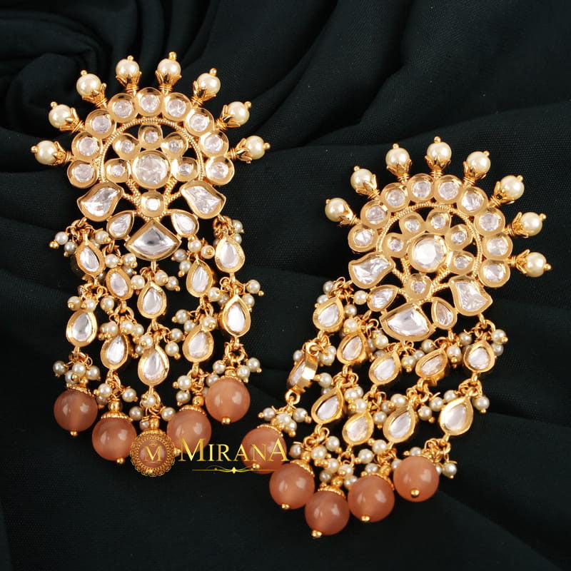 Shiwali Colored Kundan Polki Earrings