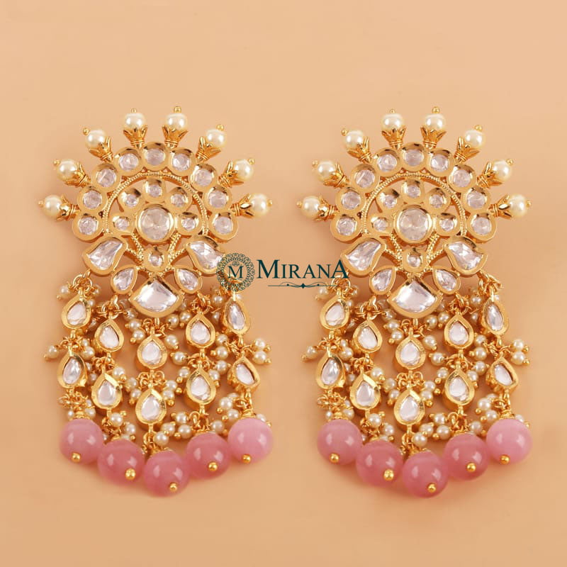 Shiwali Colored Kundan Polki Earrings