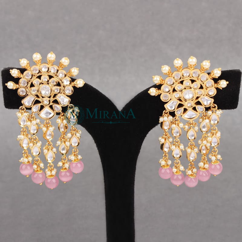 Shiwali Colored Kundan Polki Earrings