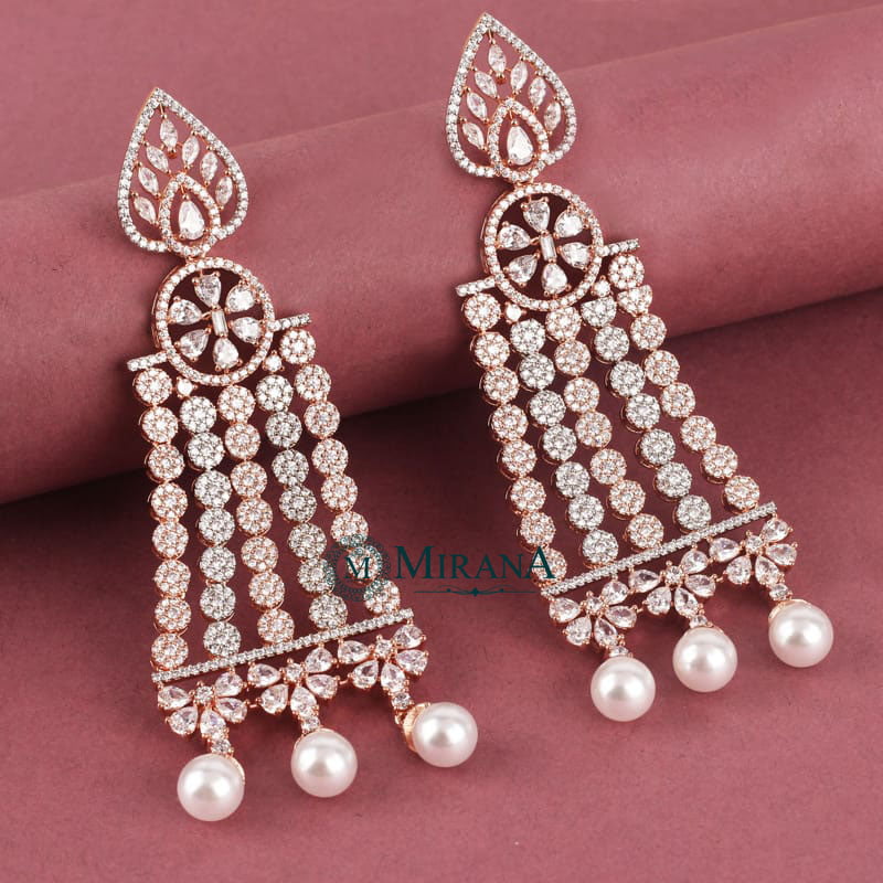 Alora Pearl Drop Designer Earrings