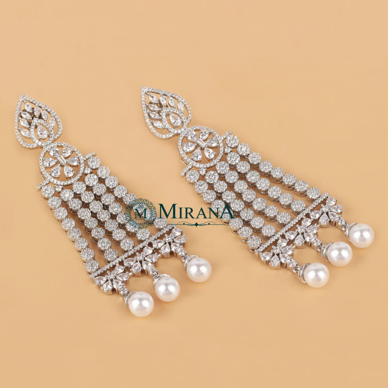 Alora Pearl Drop Designer Earrings